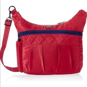 Lug Swing Purse Bag Travel Hot Pink Pockets Shoulder Crossbody Baby Medium EUC